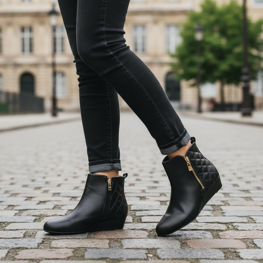 BOTA FEMININA CANO BAIXO MODARE 7076102 Preto 2