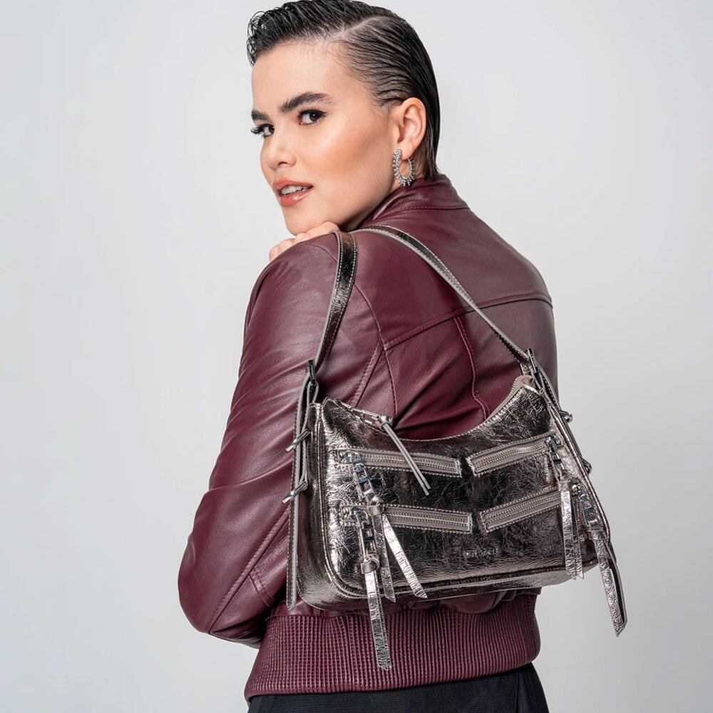BOLSA FEMININA VIA MARTE B1-306 Prata 2