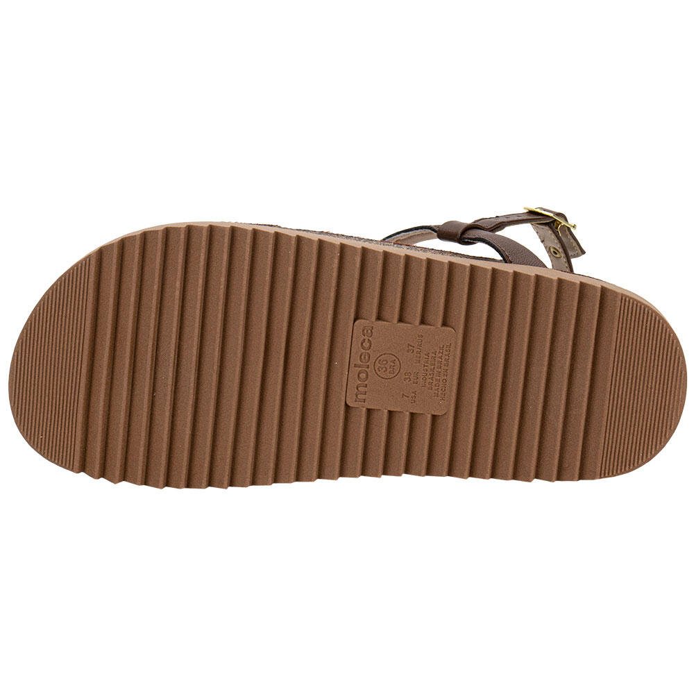 SANDÁLIA FEMININA FLAT MOLECA 5500121 Marrom 4