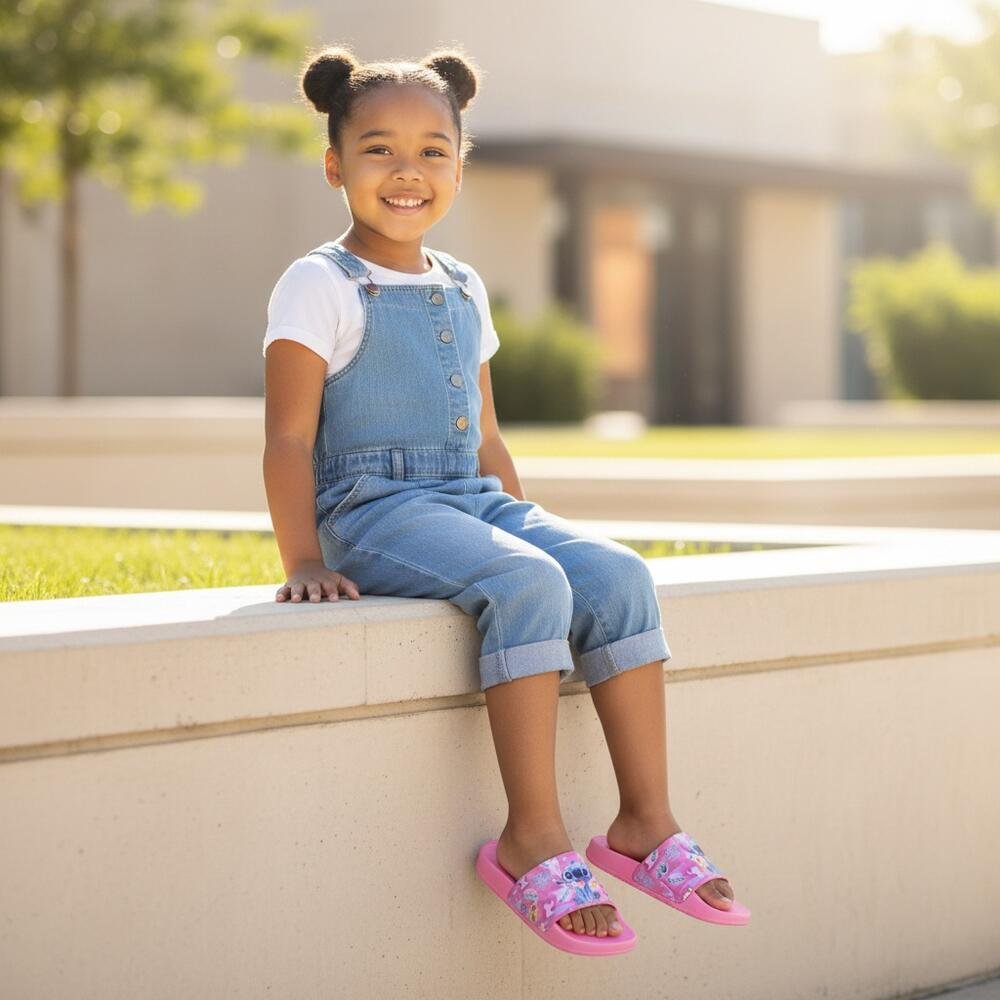 KIT Chin. Slide+Chv Stitch 23406 Grendene Kids Rosa 5