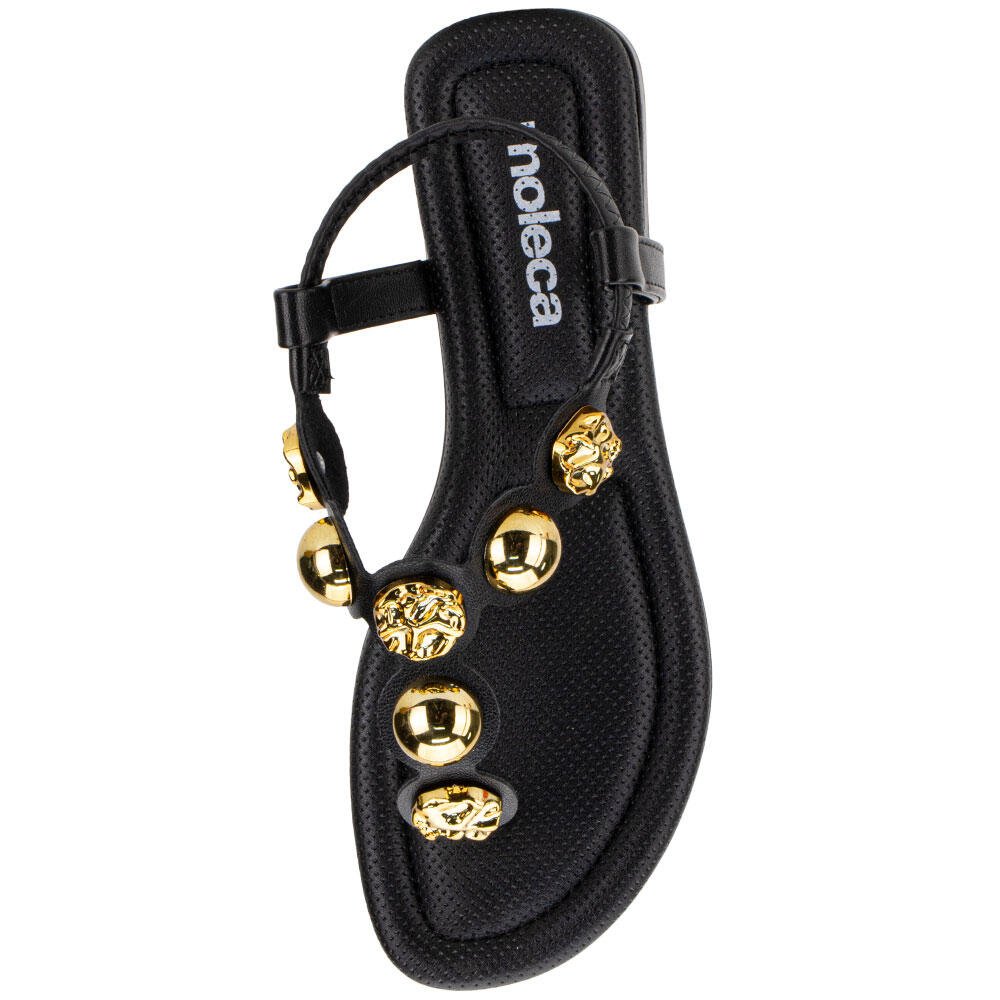 SANDÁLIA FEMININA FLAT MOLECA 5570104 Preto 2