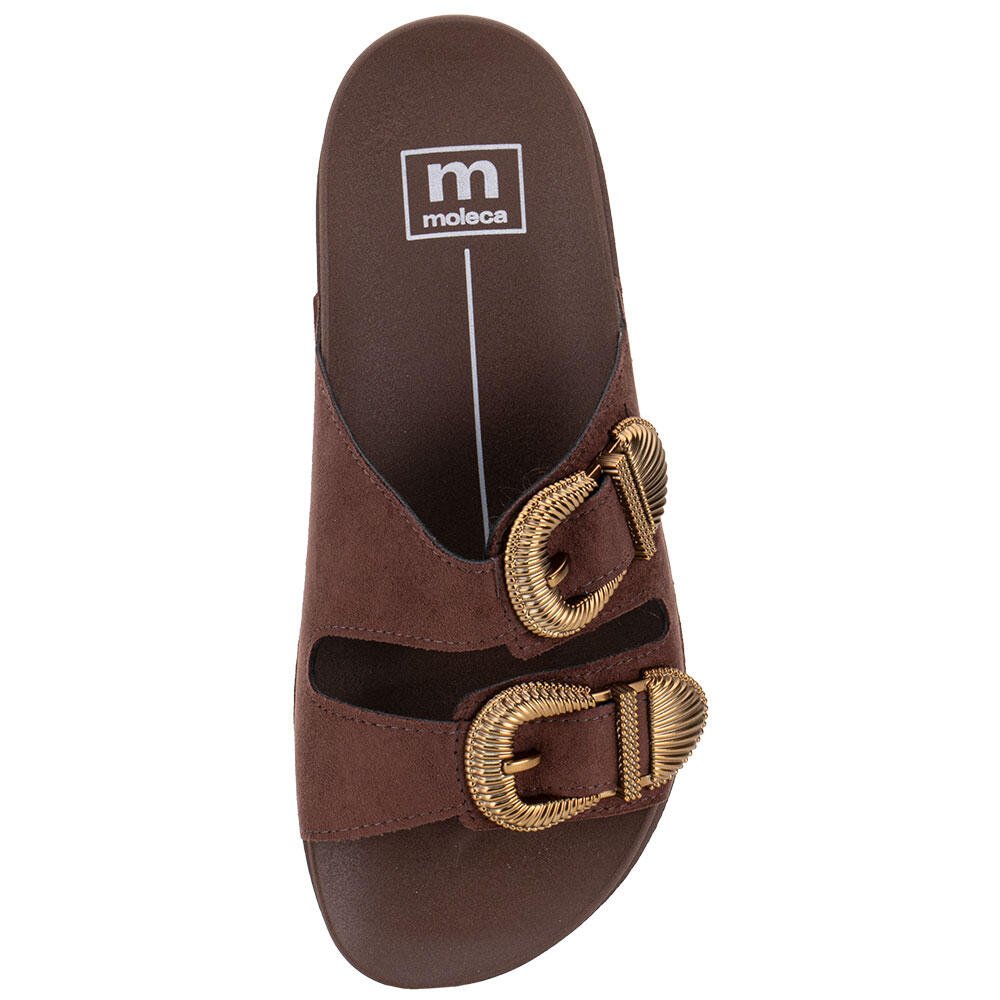 SANDÁLIA FEMININA CONFORTO MOLECA 5436441 Marrom 5