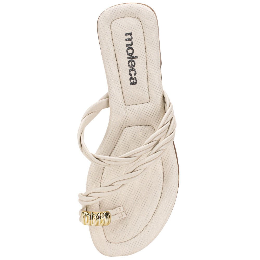 TAMANCO FEMININO FLAT MOLECA 5570102 Branco 5