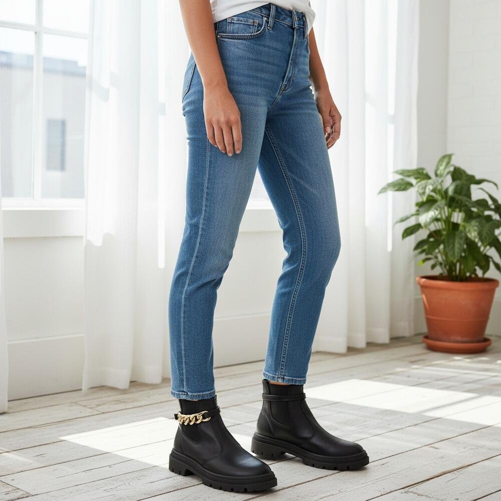 BOTA FEMININA CANO BAIXO MOLECA 5344103 Preto 2