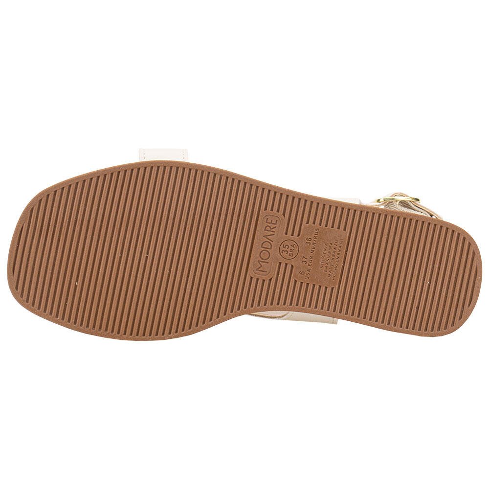 SANDÁLIA FEMININA FLAT MODARE 7212106 Branco 4