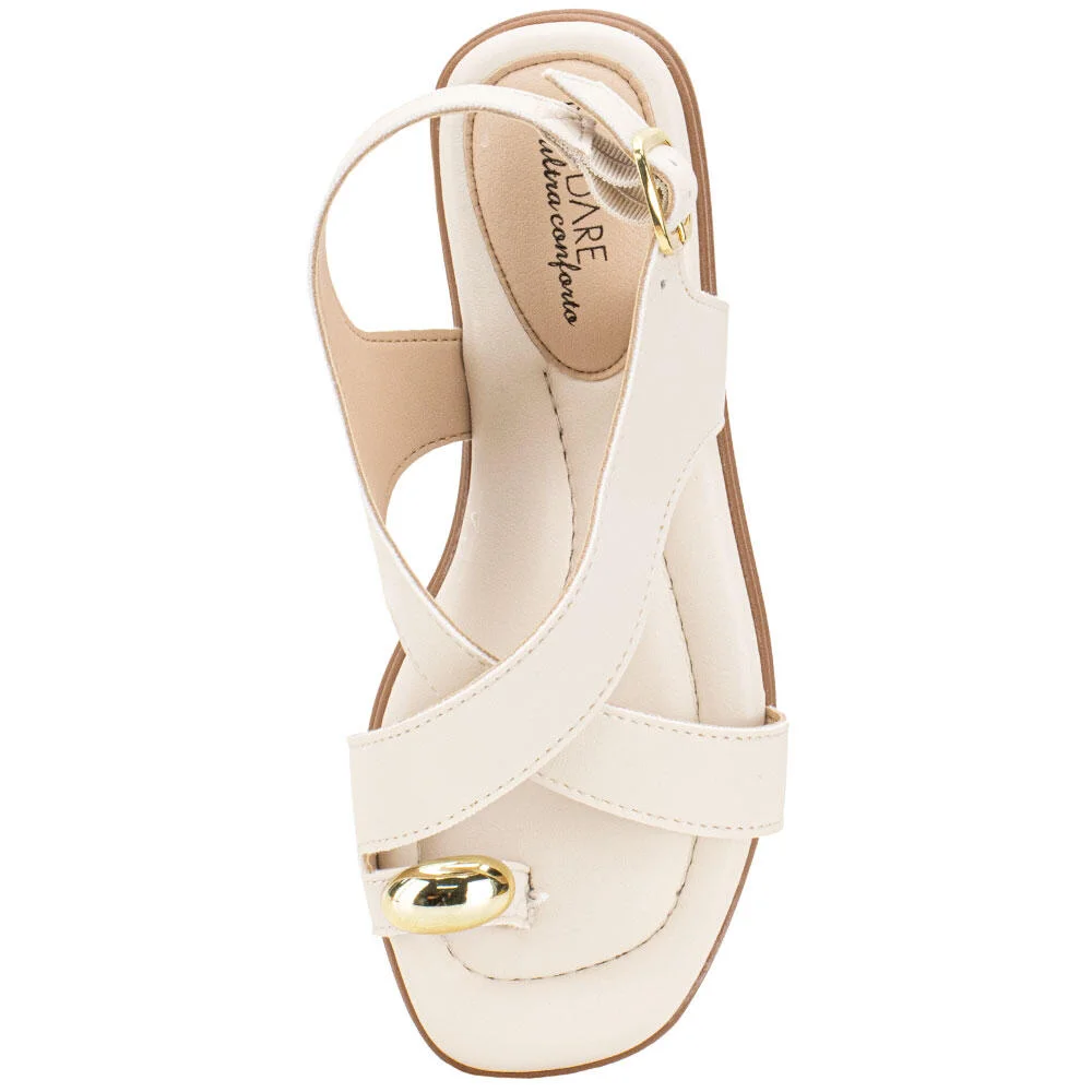 SANDÁLIA FEMININA FLAT MODARE 7212106 Branco 5