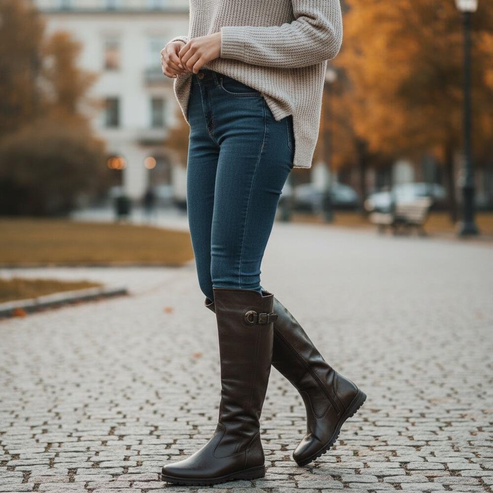 BOTA FEMININA CANO ALTO MOONCITY 71130 Marrom 2