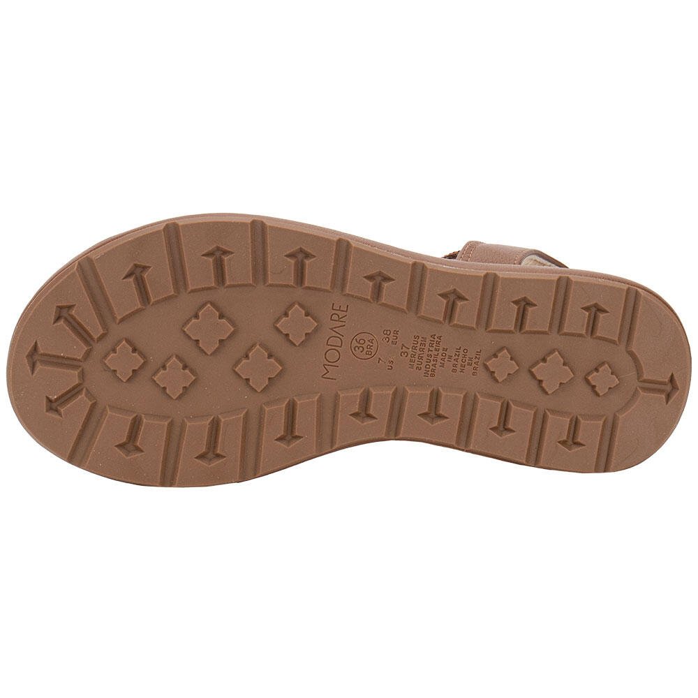 SANDÁLIA FEMININA FLAT MODARE 7222104 Marrom 4
