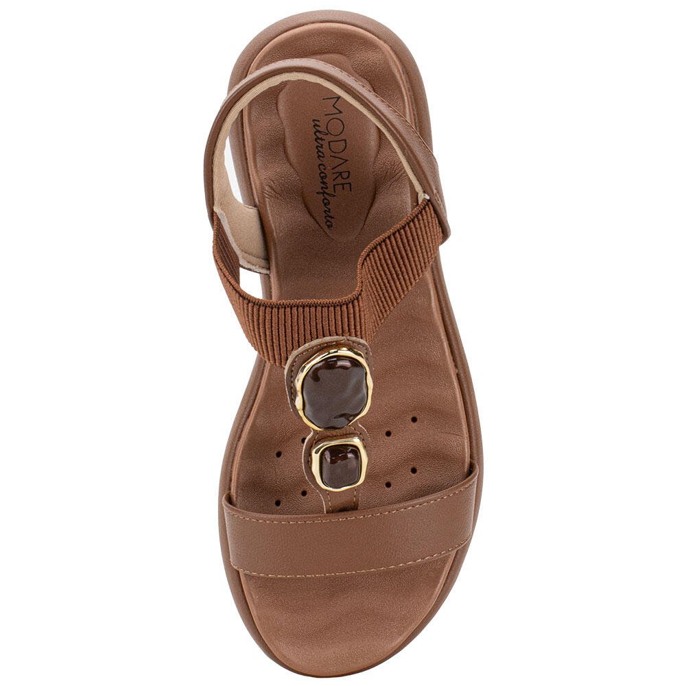 SANDÁLIA FEMININA FLAT MODARE 7222104 Marrom 5