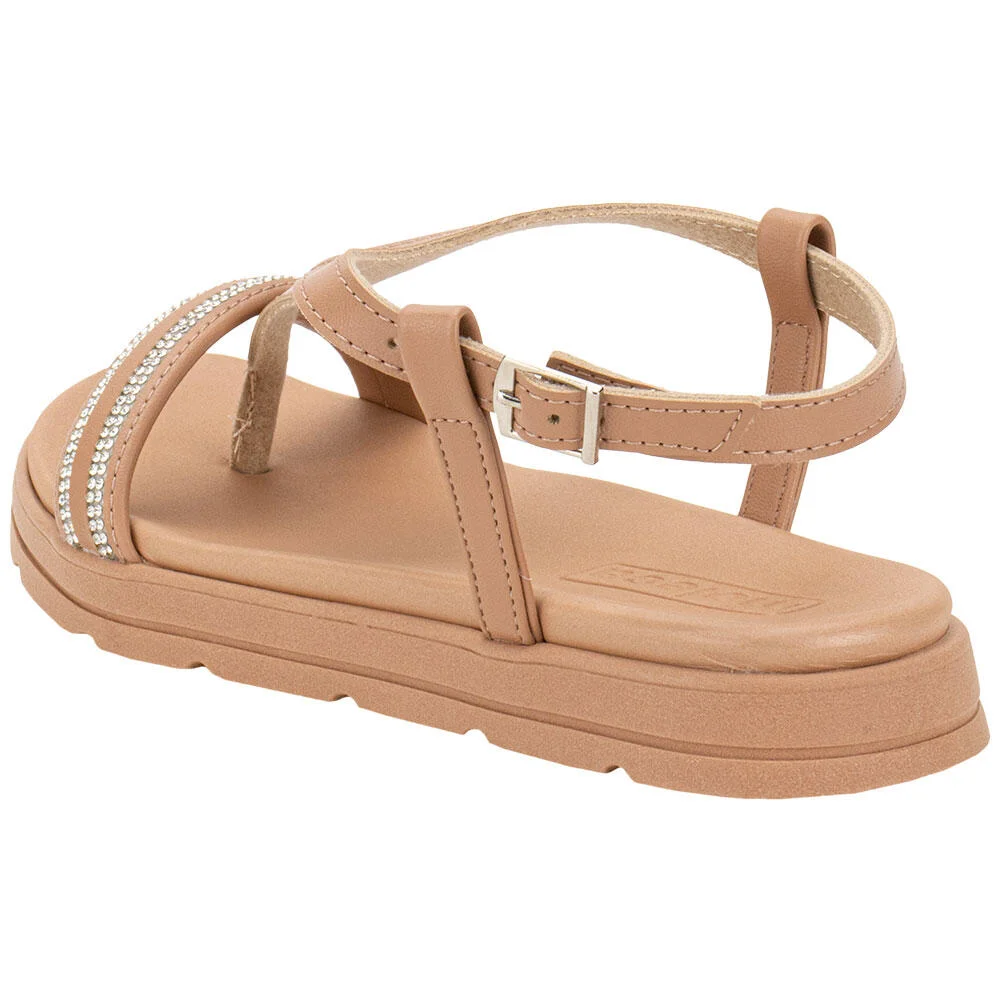 SANDÁLIA FEMININA FLAT MOLECA 5490126 Bege 3