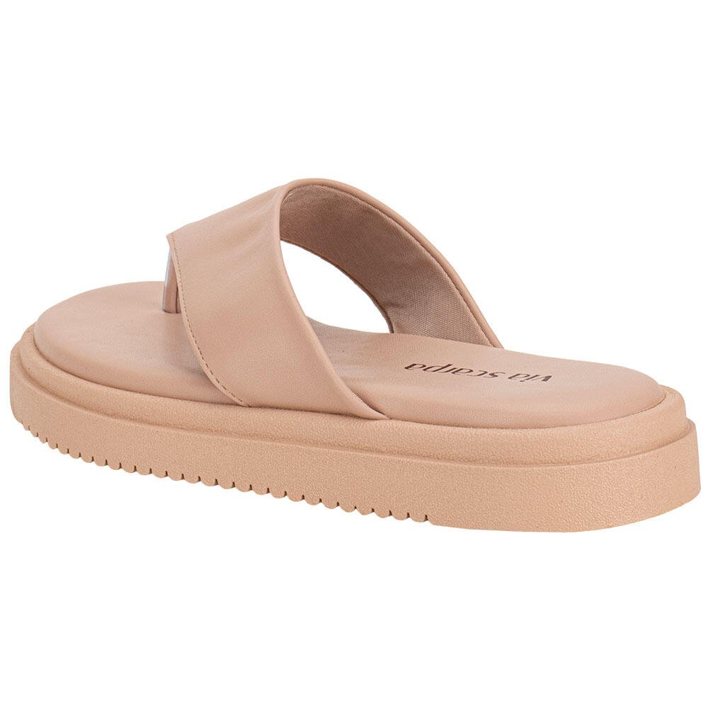 TAMANCO FEMININO FLAT VIA SCARPA 165817886 Bege 3