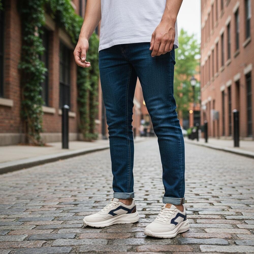 TÊNIS MASCULINO BRSPORT 60000111 Bege/Azul 2