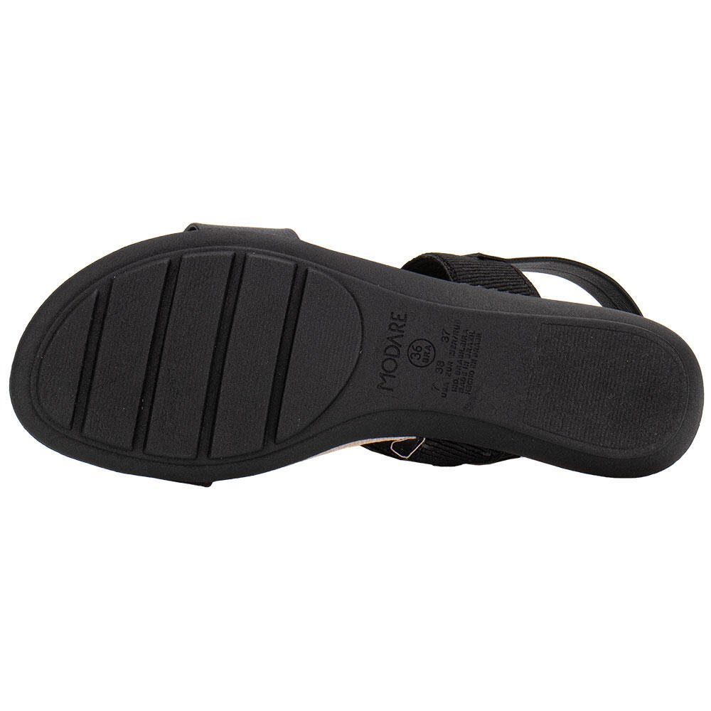 SANDÁLIA FEMININA FLAT MODARE 7127260 Preto 4