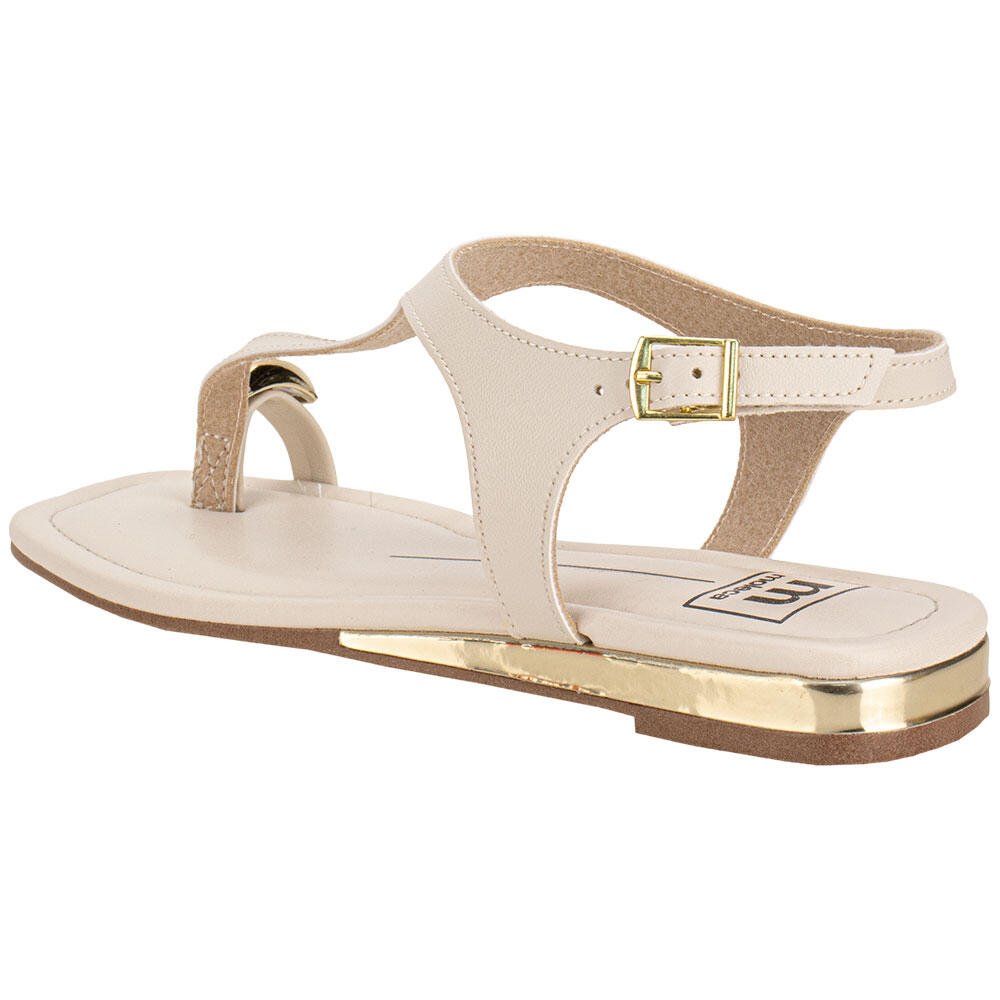 SANDÁLIA FEMININA FLAT MOLECA 5559103 Marfim 3