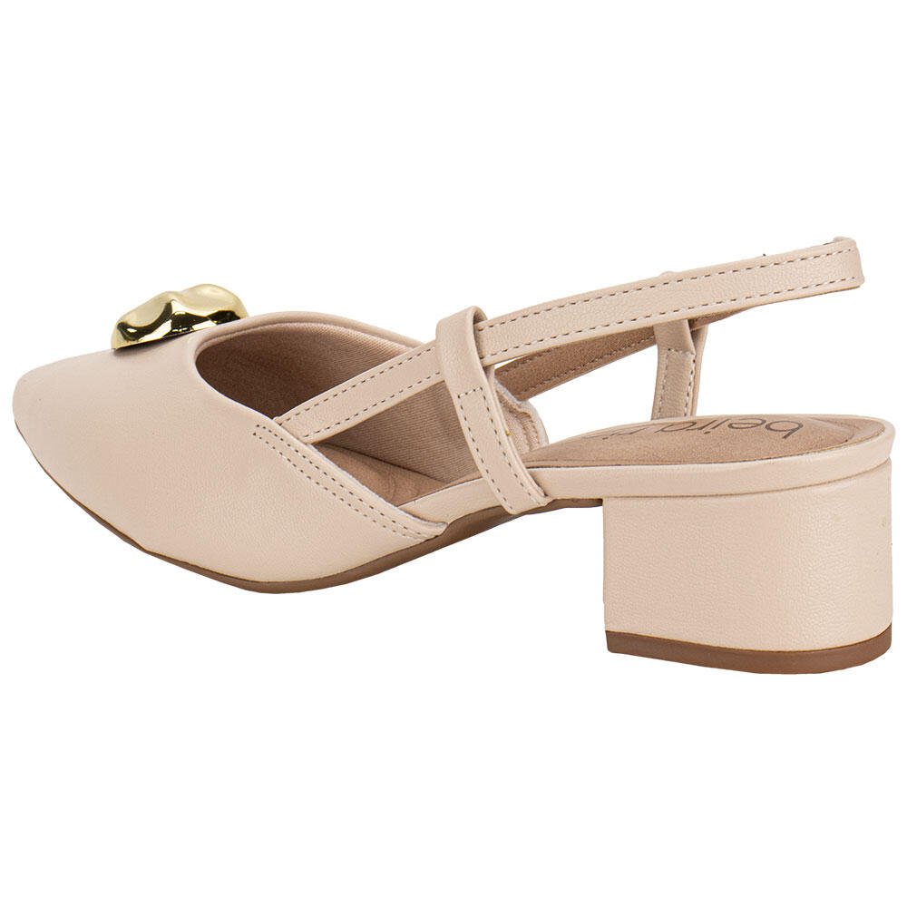 SAPATO FEMININO SALTO GROSSO BEIRA RIO 4182233 Bege 3