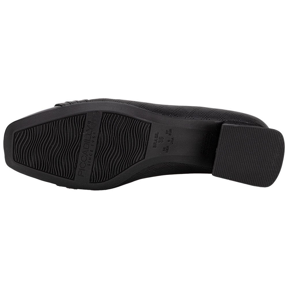 SAPATO FEMININO SALTO GROSSO PICCADILLY 160106 Preto 4