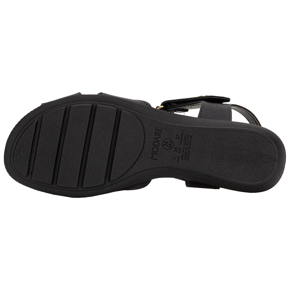 SANDÁLIA FEMININA FLAT MODARE 7127262 Preto 4