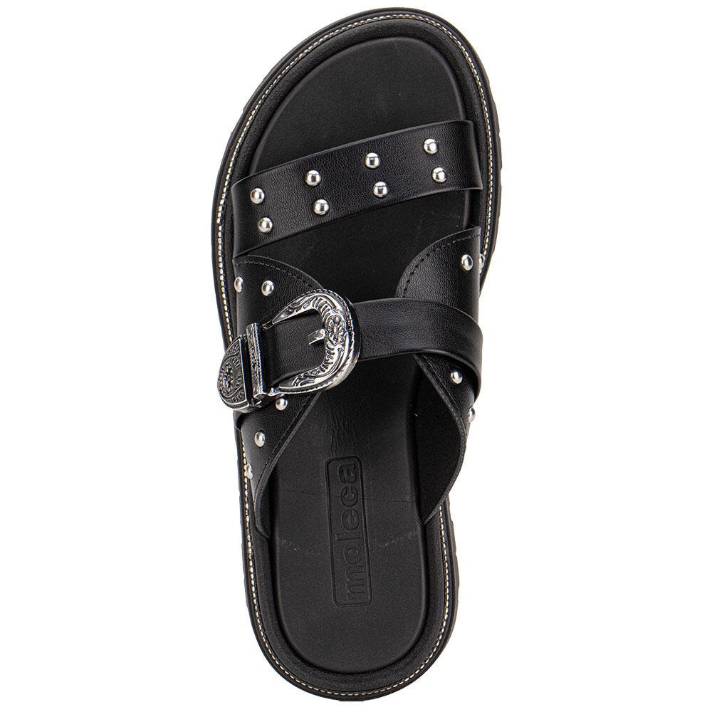 TAMANCO FEMININO FLAT MOLECA 5504303 Preto 5
