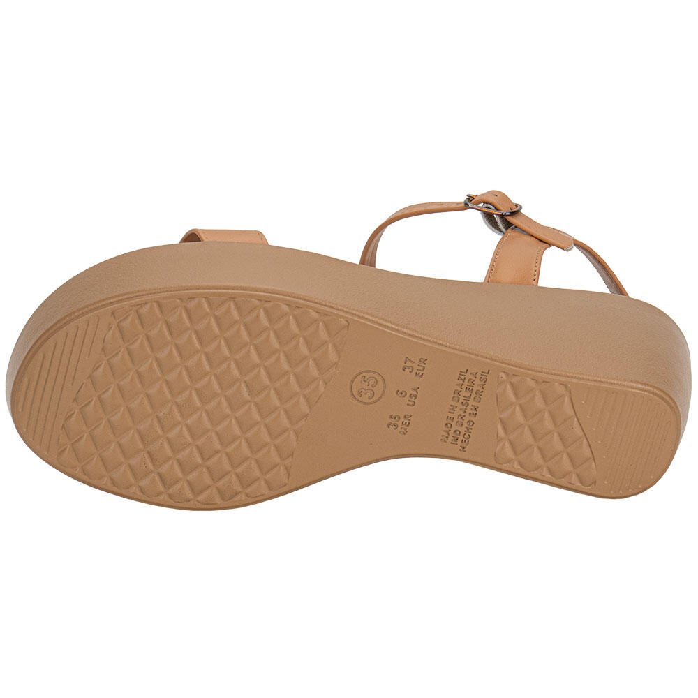 SANDÁLIA FEMININA ANABELA VIA SCARPA 175718844 Bege 4