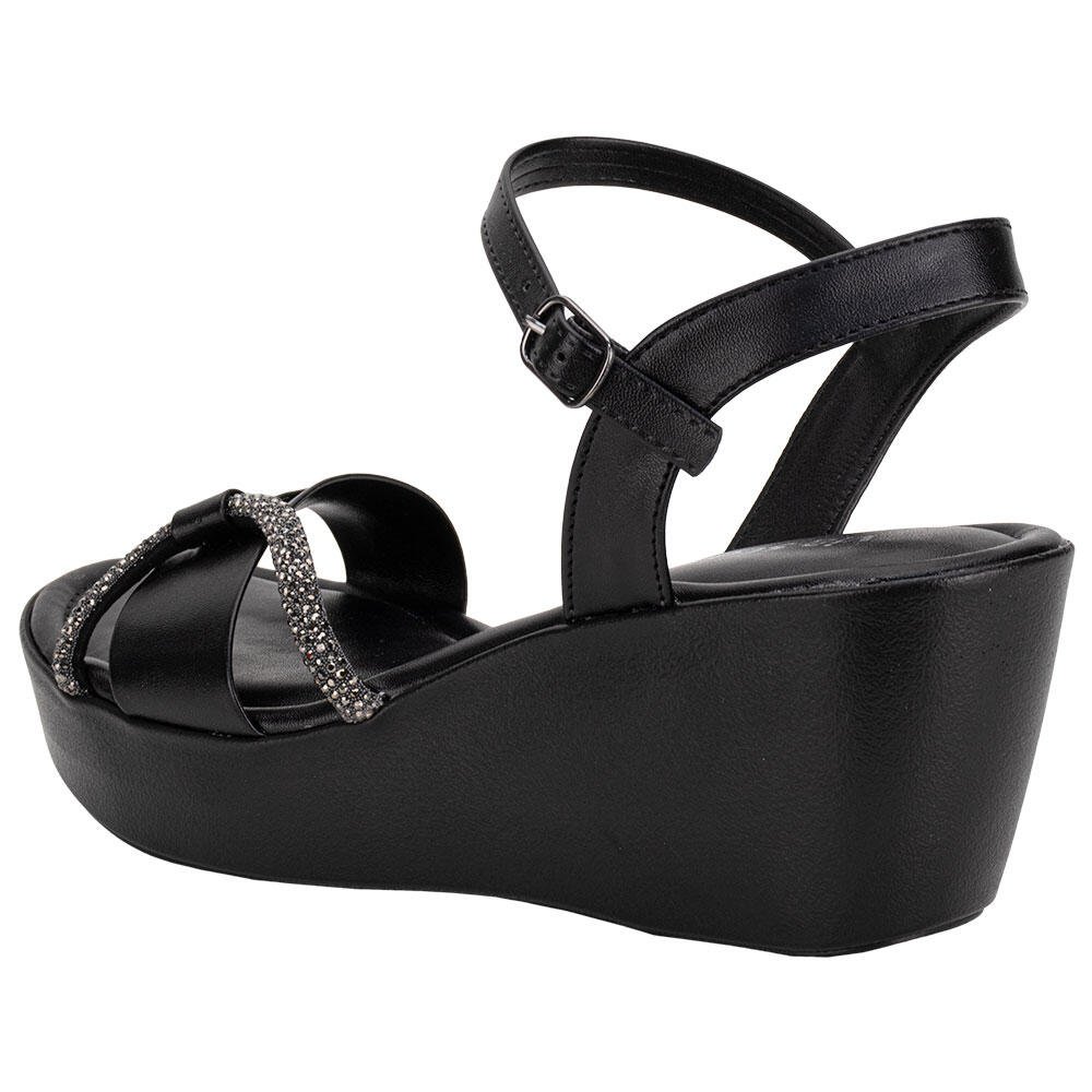 SANDÁLIA FEMININA ANABELA VIA SCARPA 175718841 Preto 3