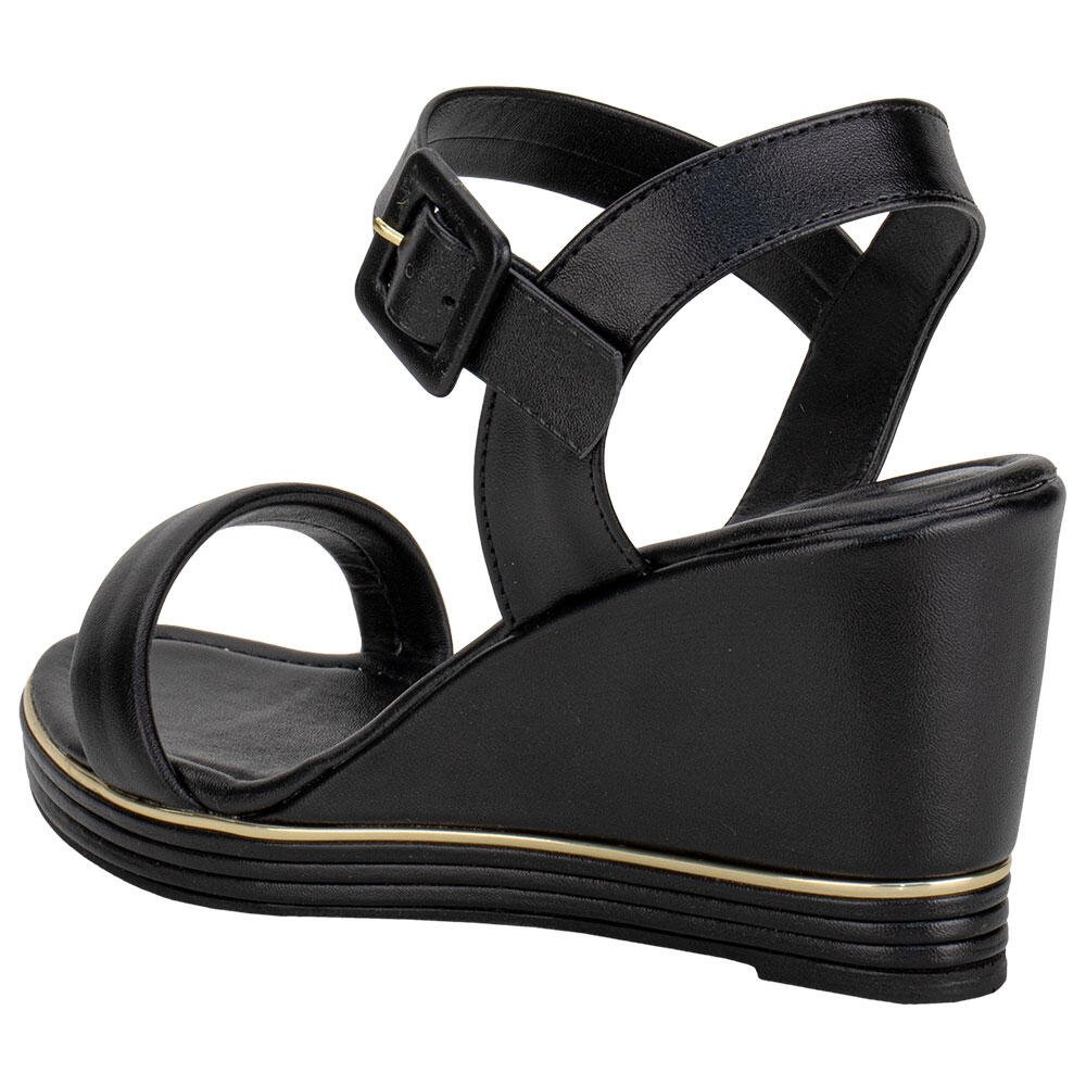 SANDÁLIA FEMININA ANABELA VIA SCARPA 124116667 Preto 3
