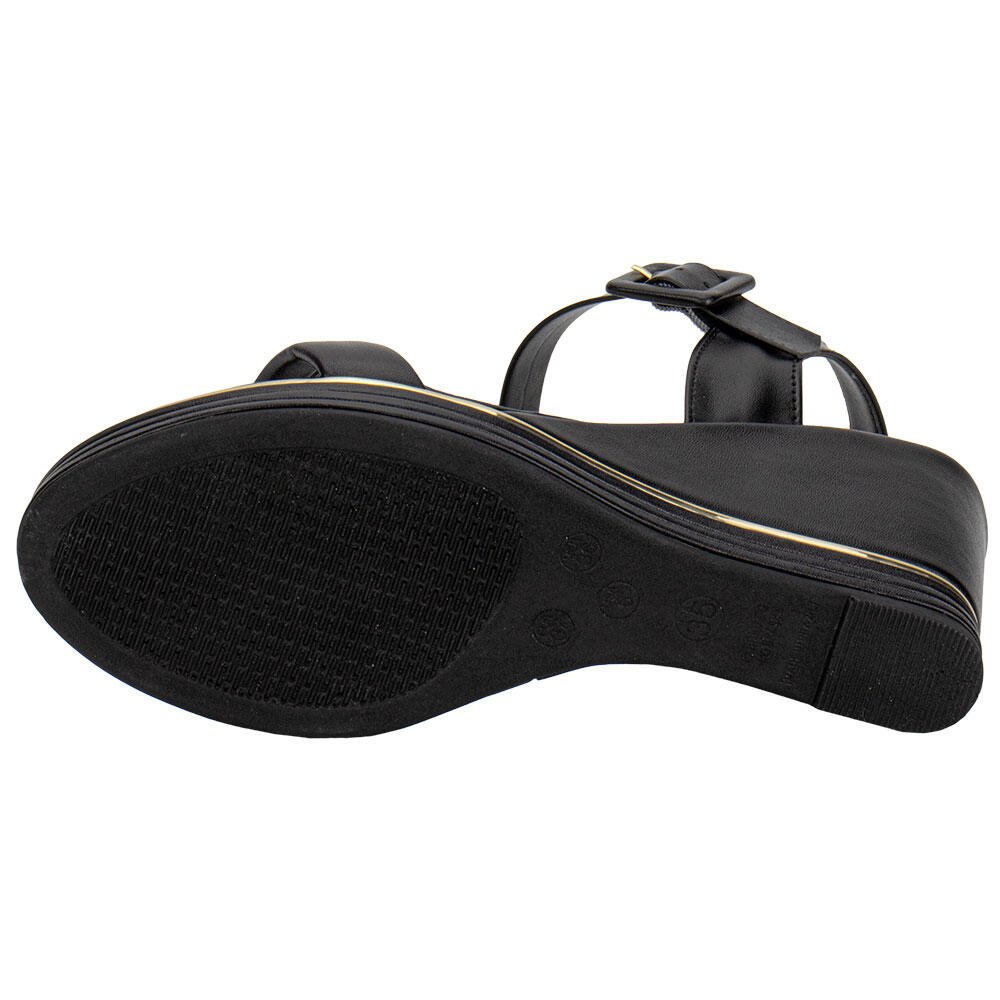 SANDÁLIA FEMININA ANABELA VIA SCARPA 124116667 Preto 4