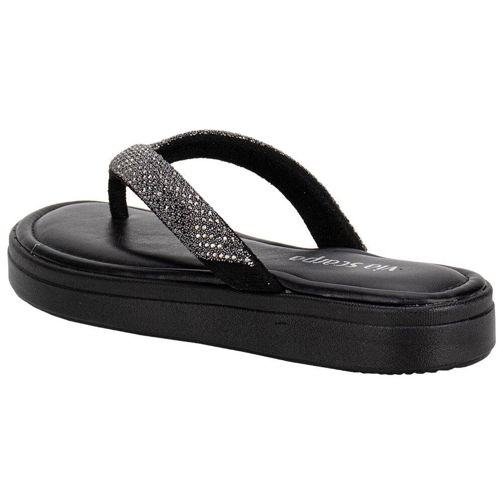 TAMANCO FEMININO FLAT VIA SCARPA 173718170 Preto 3