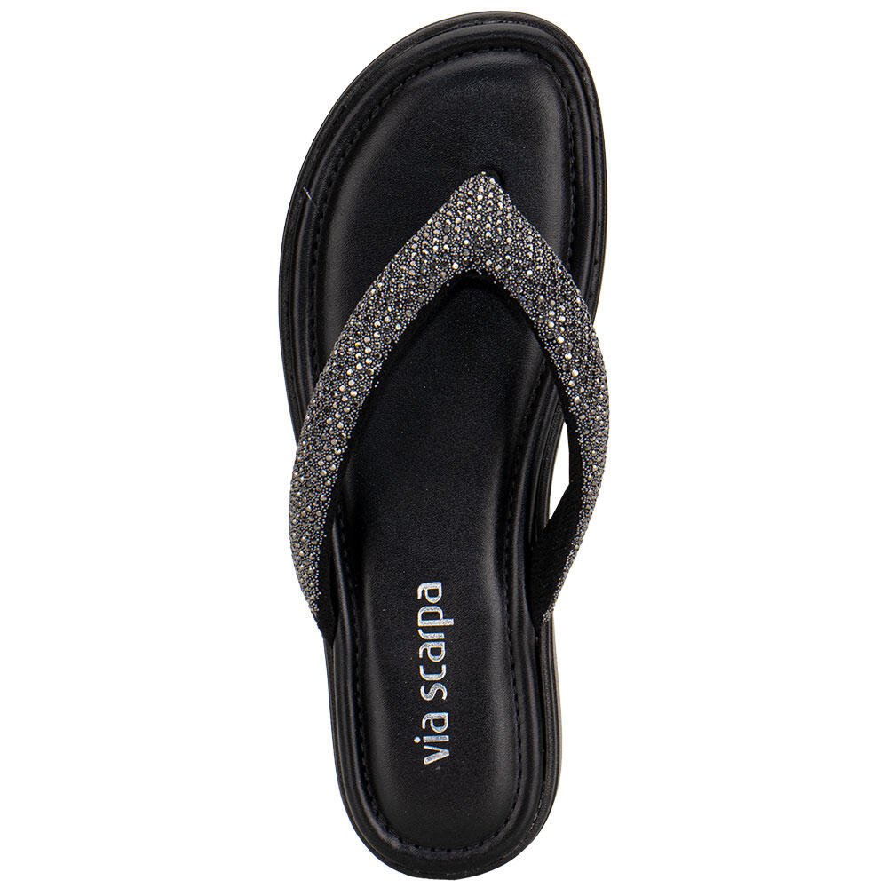 TAMANCO FEMININO FLAT VIA SCARPA 173718170 Preto 5