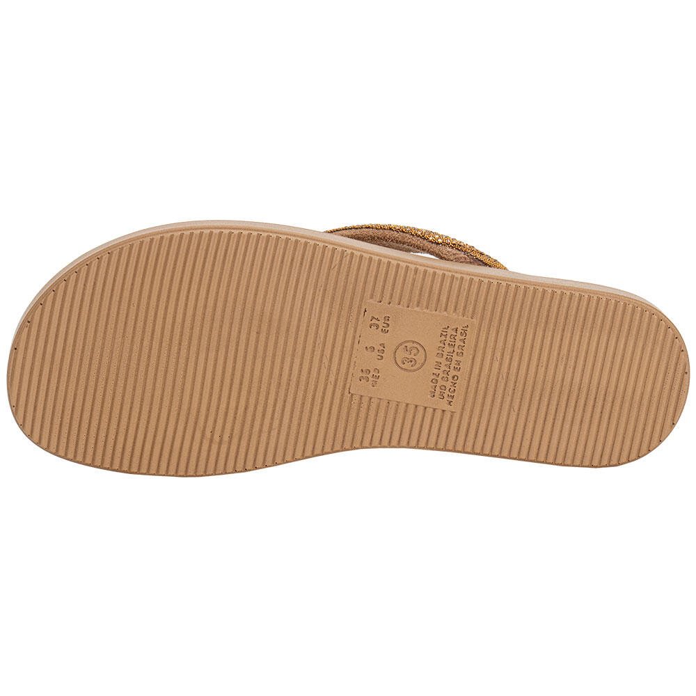 TAMANCO FEMININO FLAT VIA SCARPA 173718170 Dourado 4