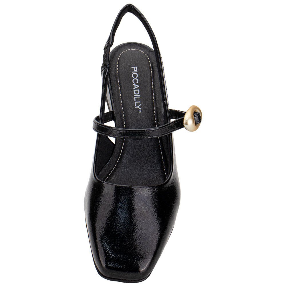 SCARPIN FEMININO SALTO GROSSO PICCADILLY 160104 Preto 5