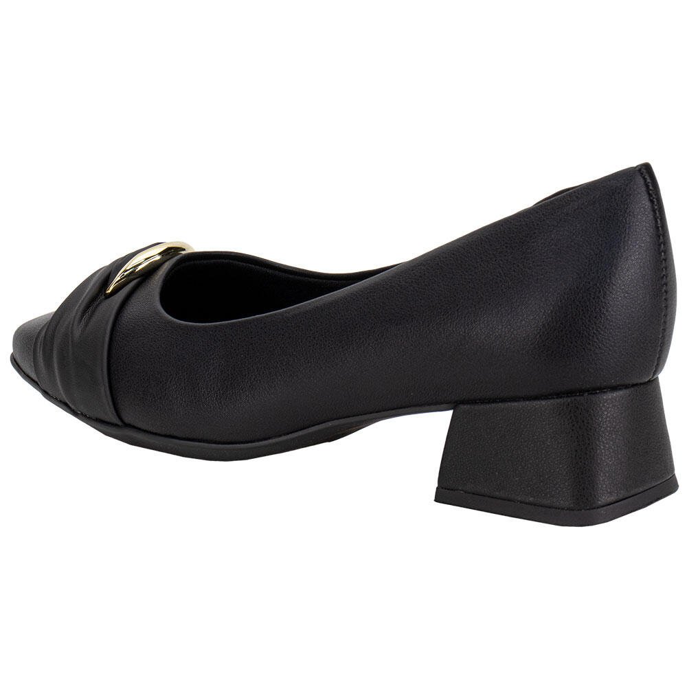 SAPATO FEMININO SALTO GROSSO PICCADILLY 160113 Preto 3
