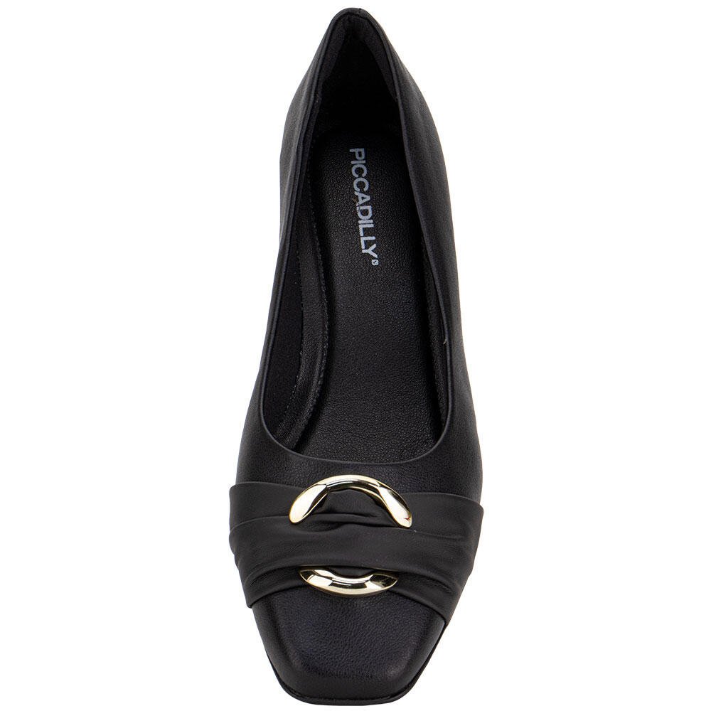 SAPATO FEMININO SALTO GROSSO PICCADILLY 160113 Preto 5