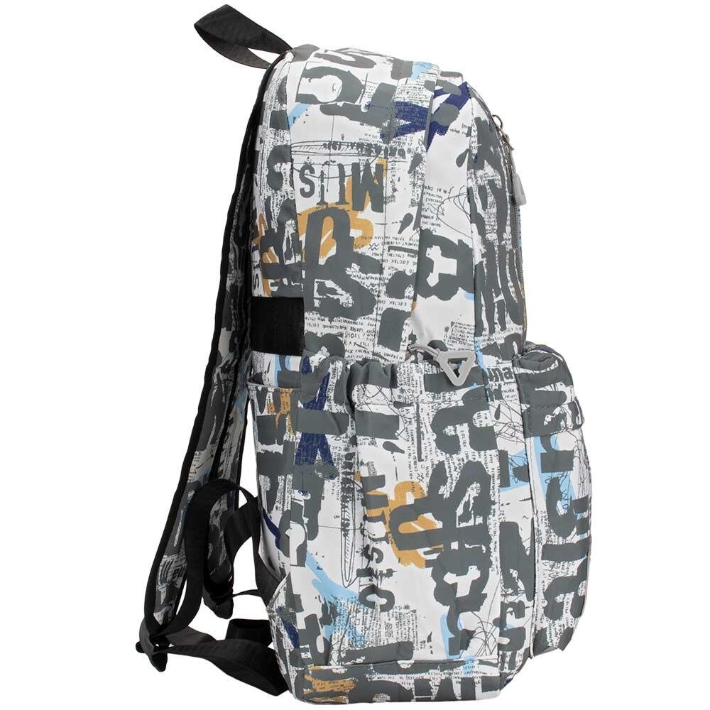 MOCHILA MASCULINA ARARA DOURADA 66228 Branco/Cinza 3