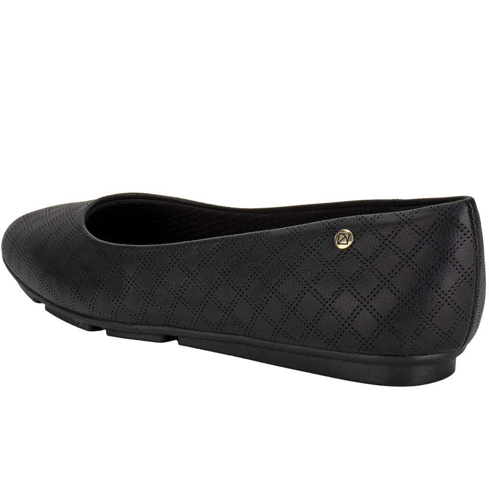 SAPATILHA FEMININA FLAT PICCADILLY 122005 Preto 3