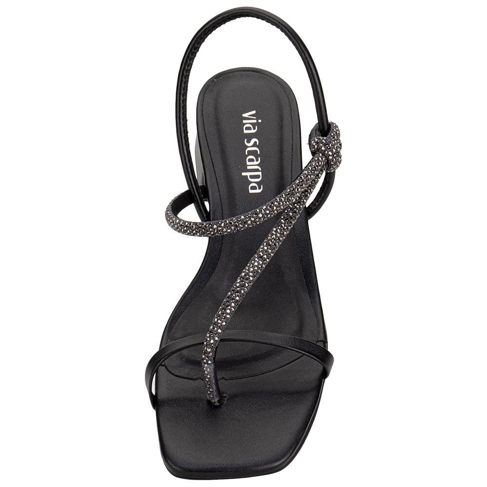 SANDÁLIA FEMININA SALTO GROSSO VIA SCARPA 177018828 Preto 5