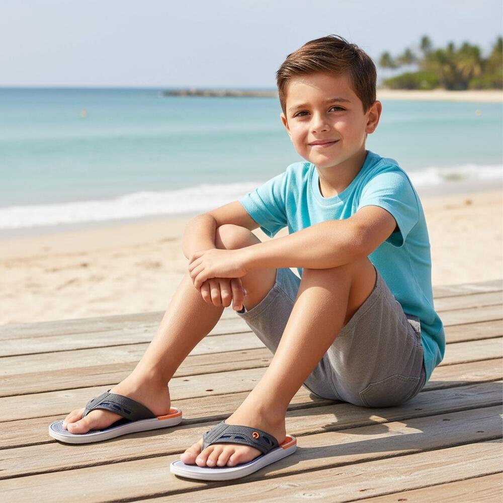 CHINELO INFANTIL DALLAS CARTAGO 12216 Cinza/Laranja 2