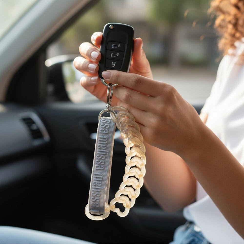 MELISSA HEART LOVER KEYRING 34434 Cinza/Dourado 3