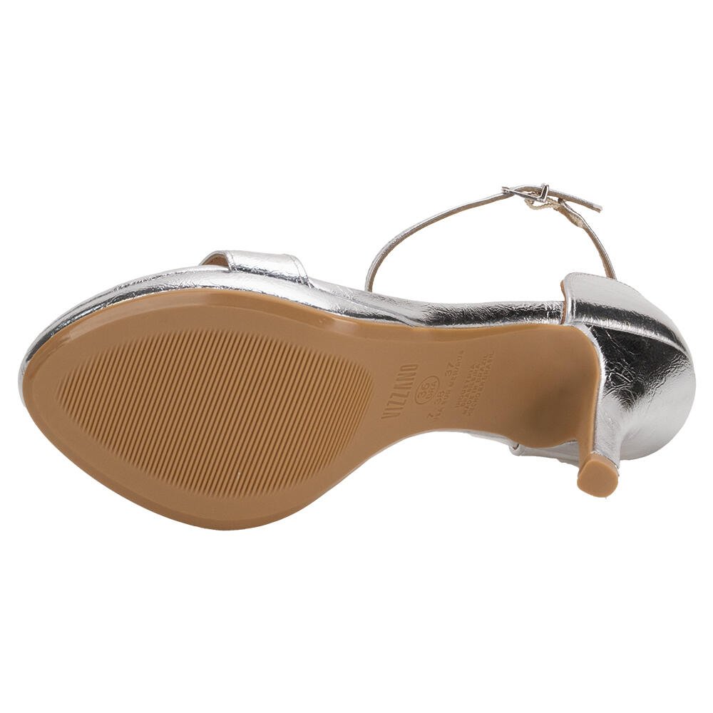 SANDÁLIA FEMININA SALTO FINO VIZZANO 62101155 Prata 3