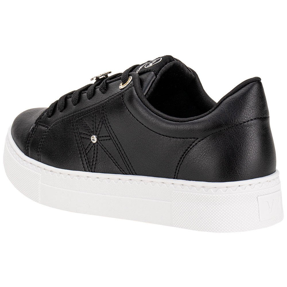 TÊNIS FEMININO CASUAL VIA MARTE 138005 Preto/Branco 3