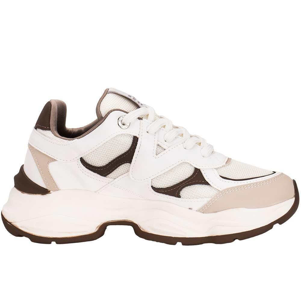 TÊNIS FEMININO CHUNKY VIA MARTE 158023 Branco/Marrom 5