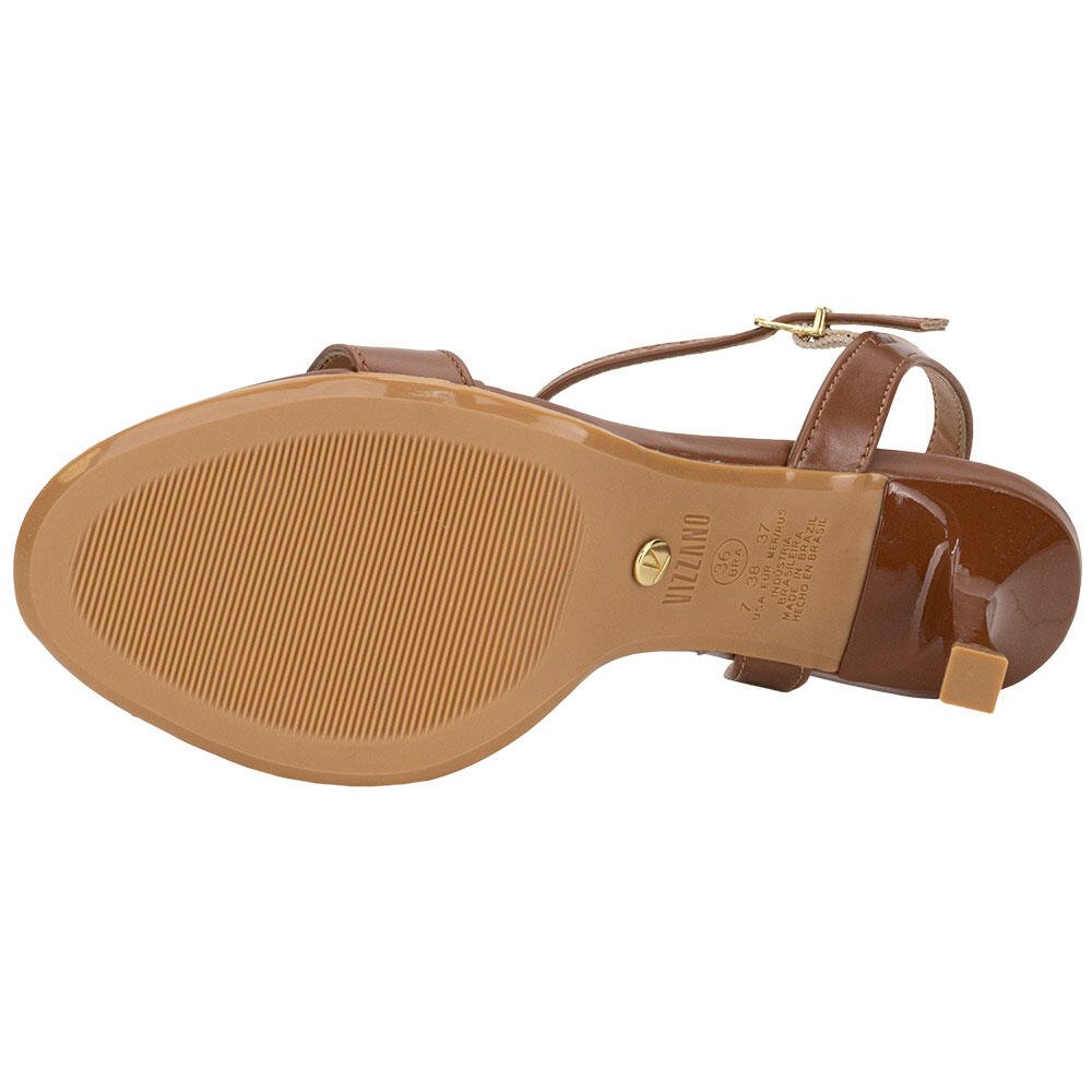 SANDÁLIA FEMININA SALTO FINO VIZZANO 6552100 Marrom 4