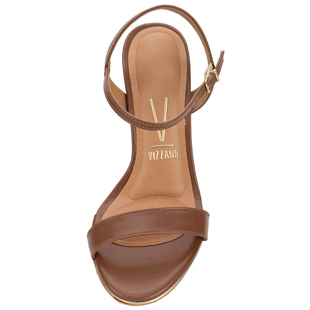 SANDÁLIA FEMININA SALTO FINO VIZZANO 6552100 Marrom 5