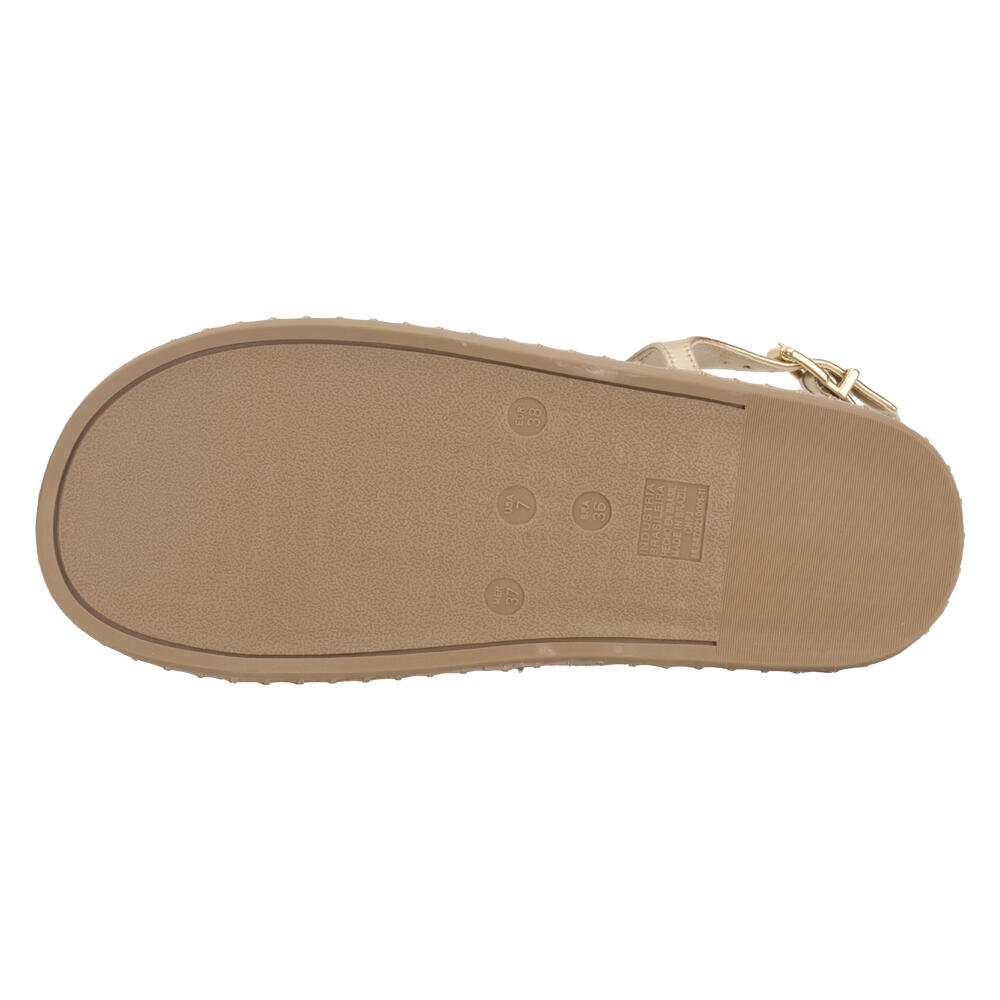 SANDÁLIA FEMININA FLAT VIA MARTE 315001 Dourado 4