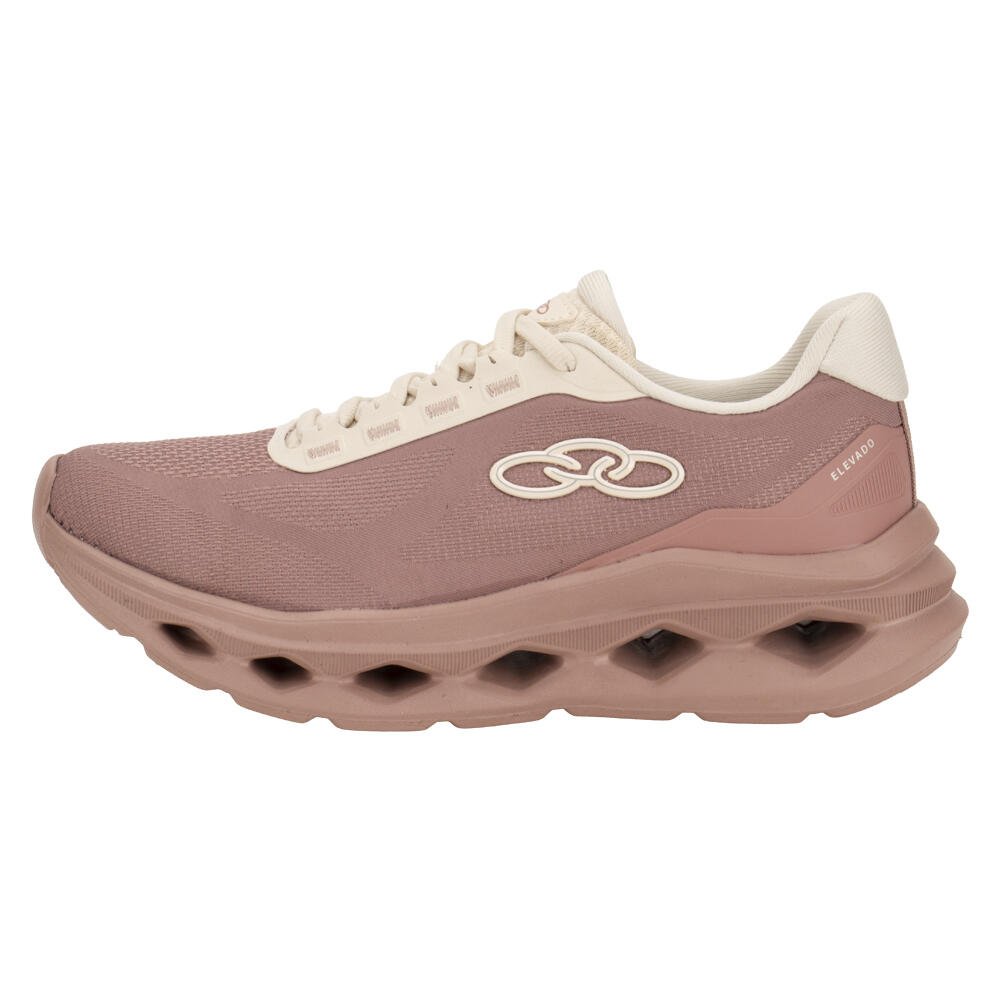 TÊNIS FEMININO ELEVADO OLYMPIKUS 43353470 Bege/Rosa 2