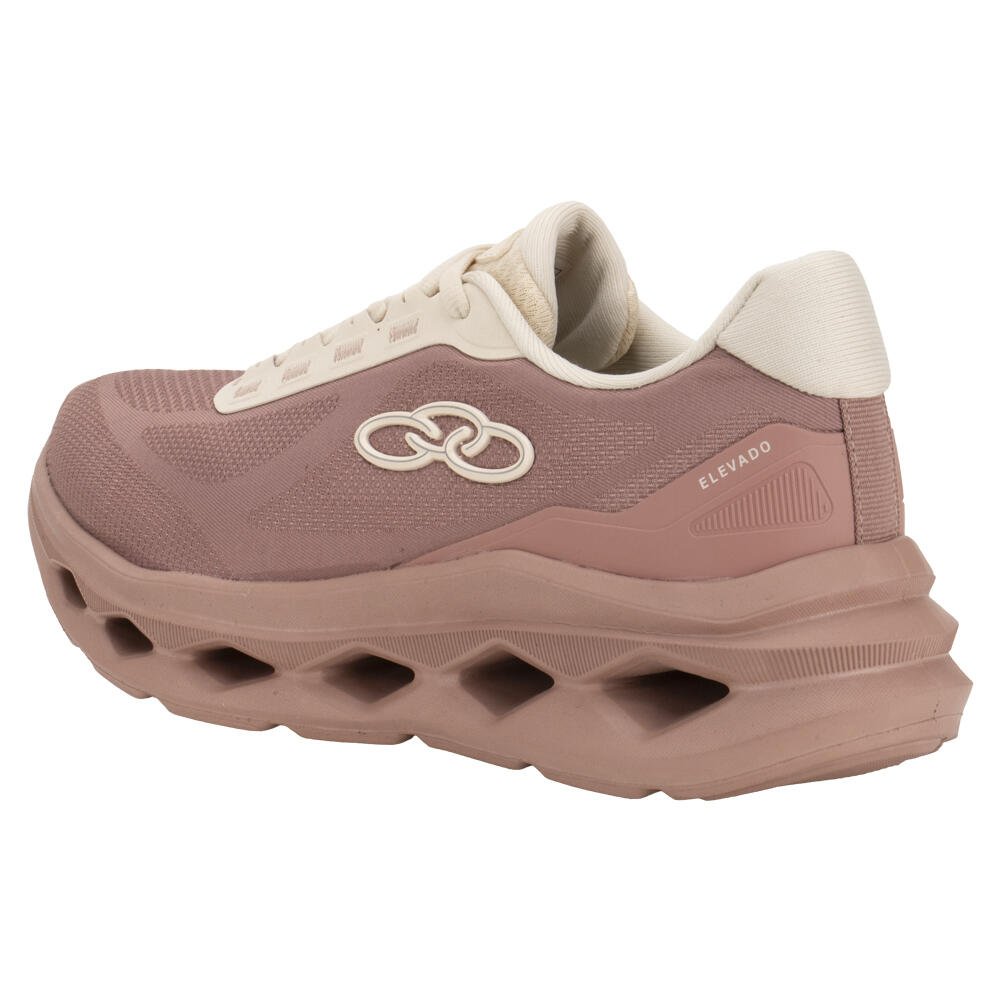 TÊNIS FEMININO ELEVADO OLYMPIKUS 43353470 Bege/Rosa 3