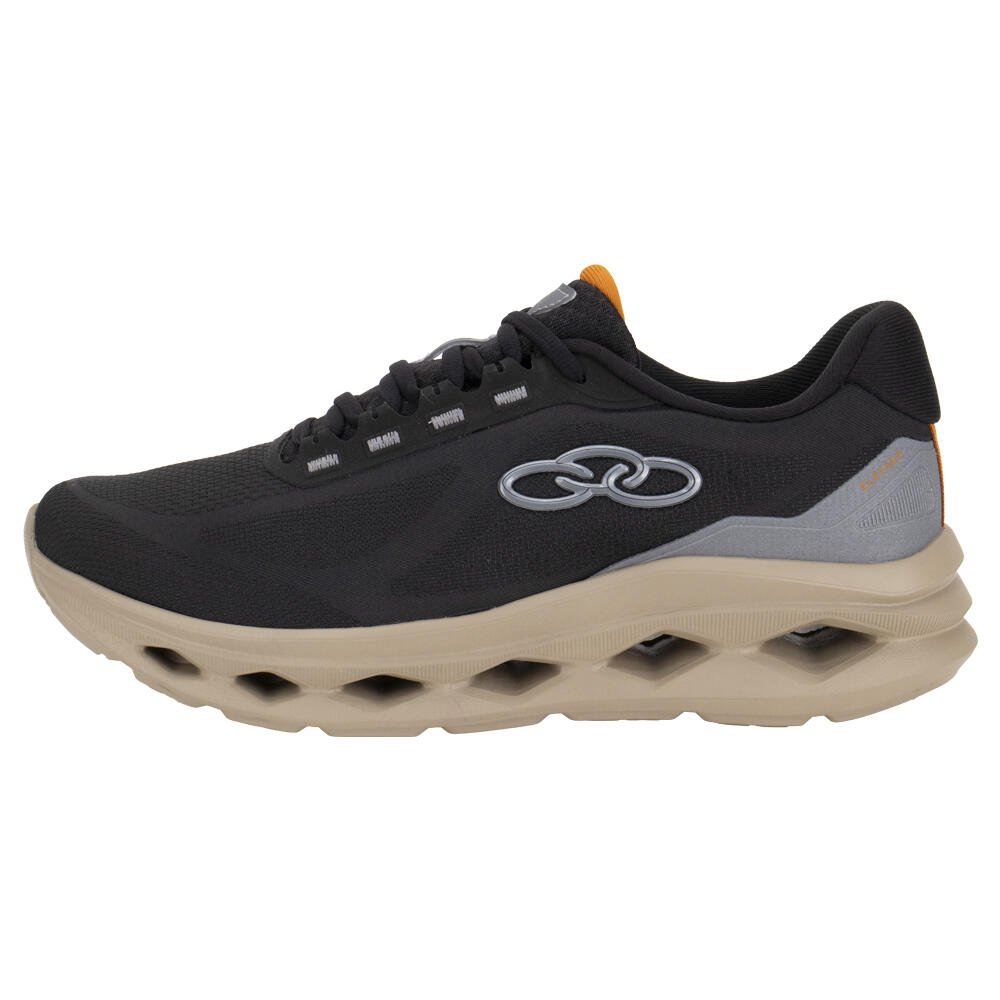 TÊNIS MASCULINO ELEVADO OLYMPIKUS 43353470 Preto/Bege 2