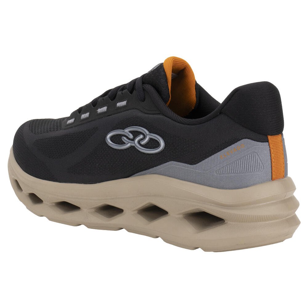 TÊNIS MASCULINO ELEVADO OLYMPIKUS 43353470 Preto/Bege 3