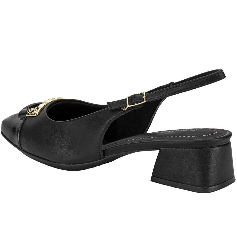 SCARPIN FEMININO SALTO GROSSO PICCADILLY 160110 Preto 3