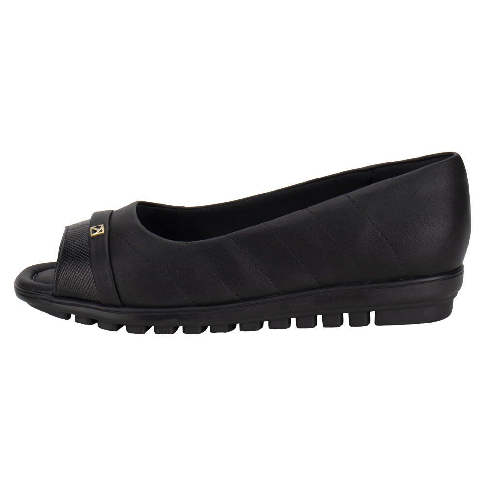 PEEP TOE FEMININO ANABELA PICCADILLY 112005 Preto 2