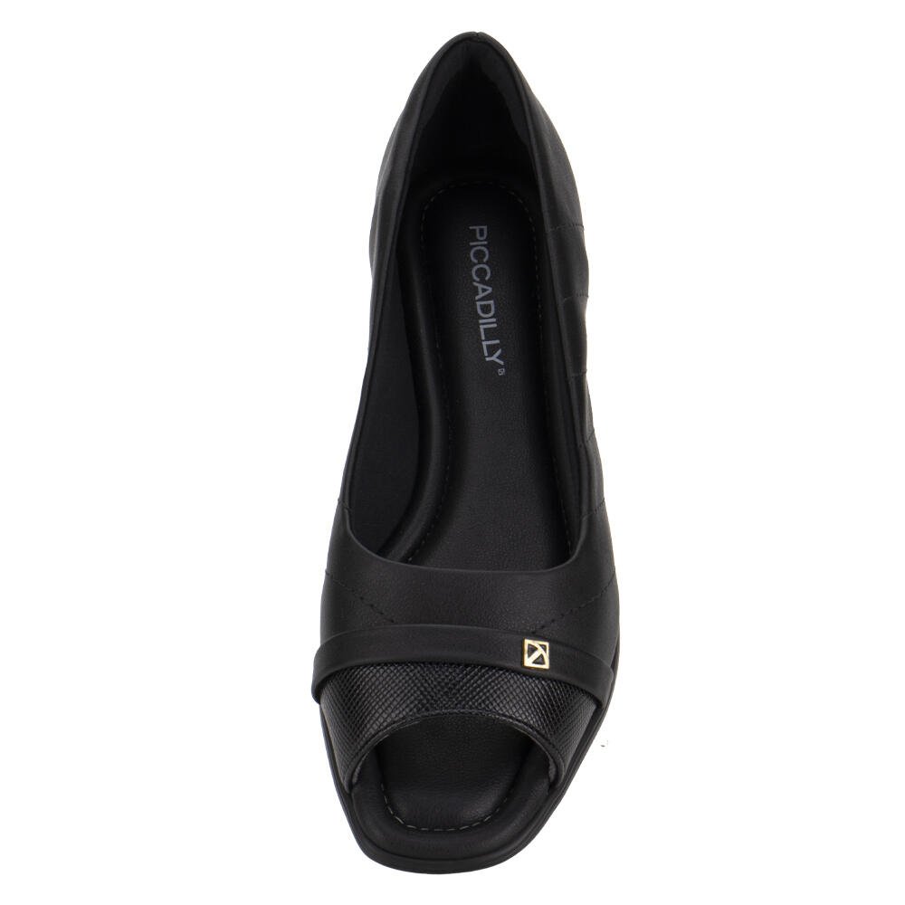 PEEP TOE FEMININO ANABELA PICCADILLY 112005 Preto 5